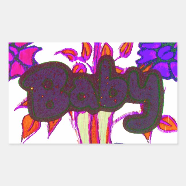 Pegatina Rectangular Arte cardíaco keniano: Amo a Kenia (Anverso)