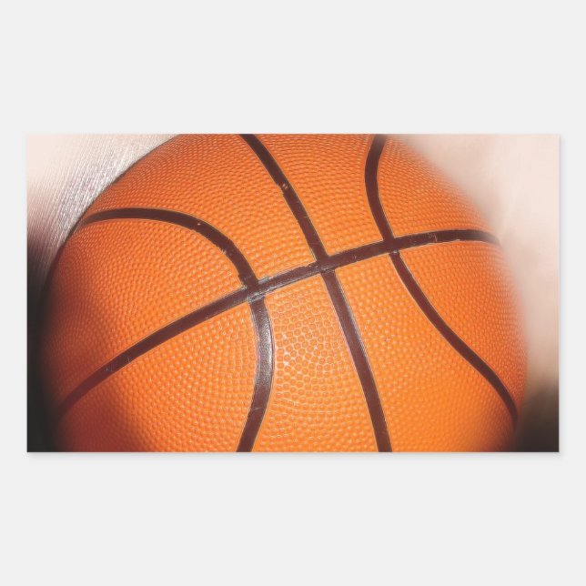 Pegatina Rectangular Arte de baloncesto (Anverso)