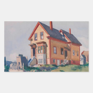 Pegatina Rectangular arte de edward hopper