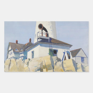 Pegatina Rectangular arte de pinturas de edward hopper