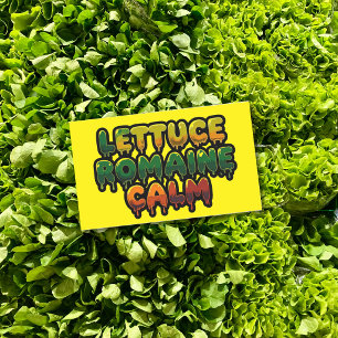 Pegatina Rectangular Arte de texto tranquilo de lechuga romana