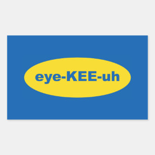 Pegatina Rectangular Arte del logotipo de IKEA