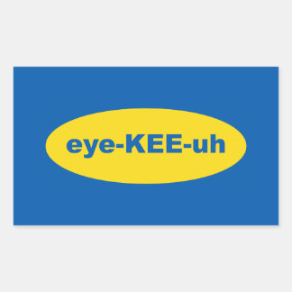 Pegatina Rectangular Arte del logotipo de IKEA