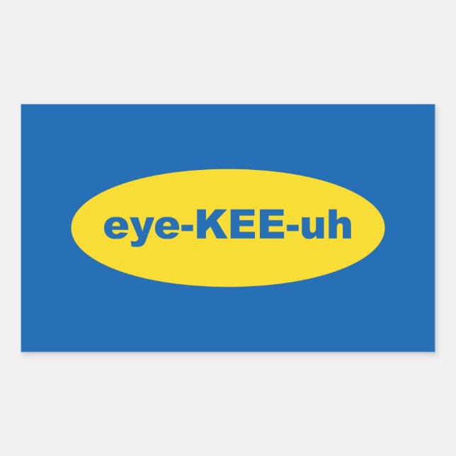 Pegatina Rectangular Arte del logotipo de IKEA (Anverso)