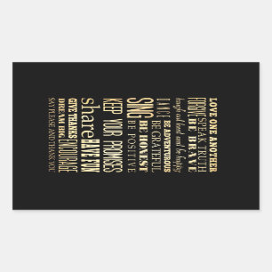 Pegatina Rectangular Arte inspirador - Ámate.