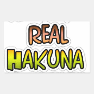 Pegatina Rectangular Arte inspirador "Keep It Real Hakuna Matata"