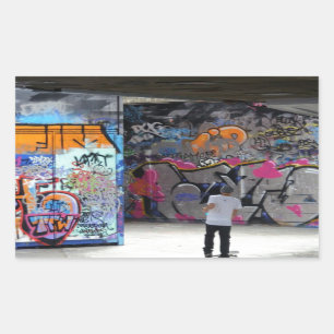 Pegatina Rectangular Arte-Pintada de la calle de Urband