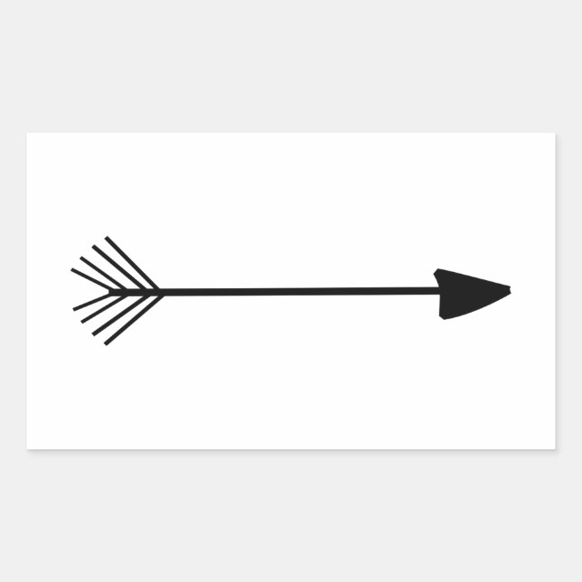 Pegatina Rectangular Arte tribal Una flecha negra sobre fondo Personali (Anverso)
