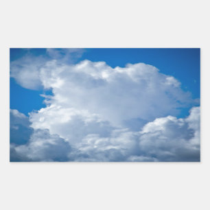 Pegatina Rectangular arte vo1 del cielo azul