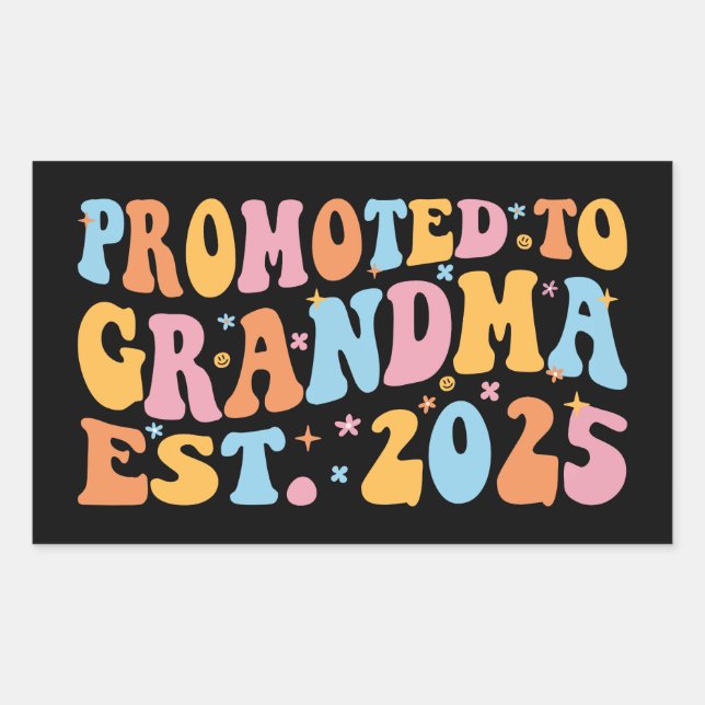 Pegatina Rectangular Ascendido A La Abuela Este. III 2025 (Anverso)
