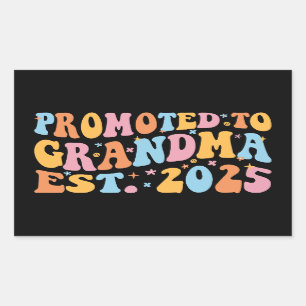 Pegatina Rectangular Ascendido A La Abuela Este. III 2025
