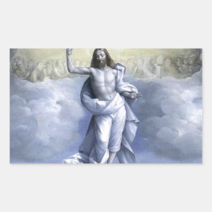 Pegatina Rectangular Ascensión de Cristo por Garofalo 1520.jpg
