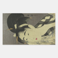 Ase o fuku onna (Mujer limpiando sudor) de Utamaro