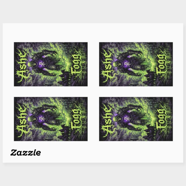 Pegatina Rectangular Ashe and Fogg Stickers (Hoja)