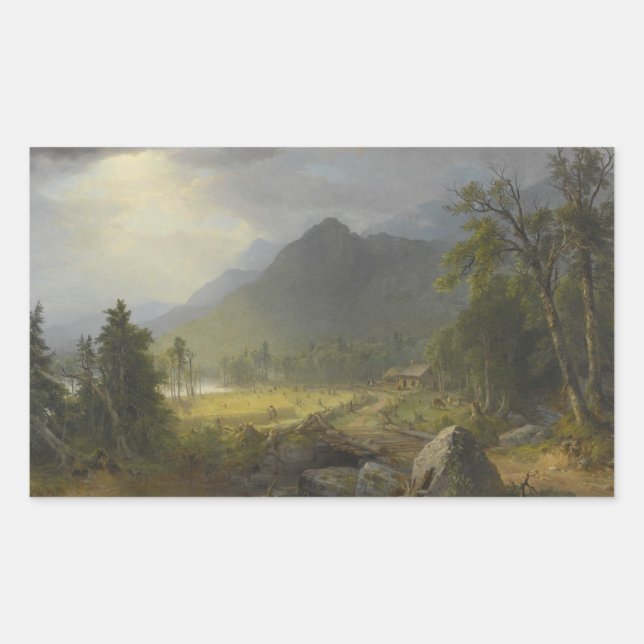Pegatina Rectangular Asher Brown Durand - La primera cosecha (Anverso)