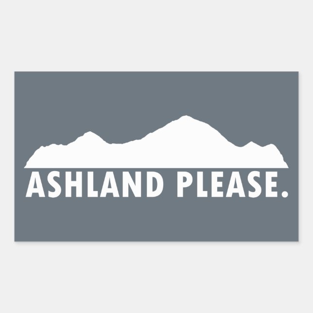 Pegatina Rectangular Ashland Oregon Please (Anverso)