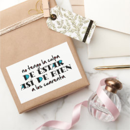 Pegatina Rectangular Así de bien a los 40