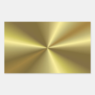 Pegatina Rectangular Aspecto Metálico Moderno Falso Oro Tendencia