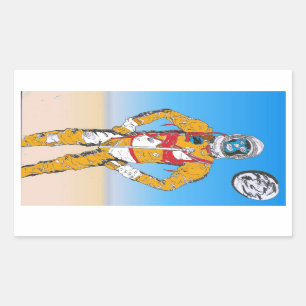 Pegatina Rectangular Astro Lucha