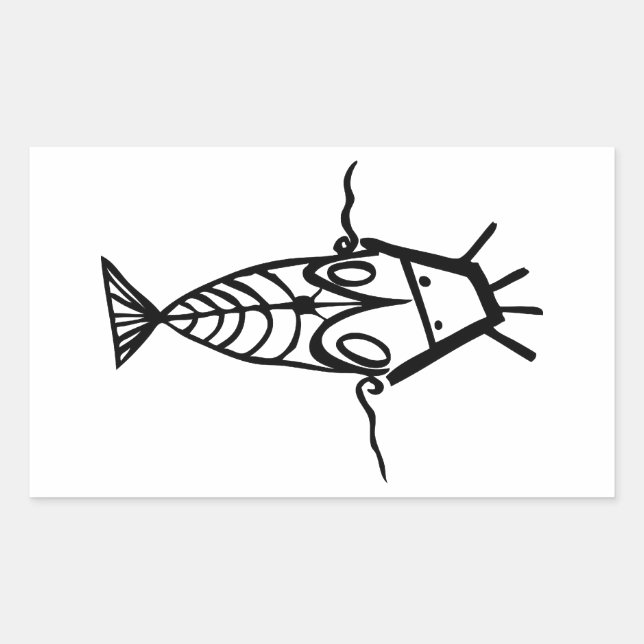 Pegatina Rectangular Astronautas antiguos (Anverso)