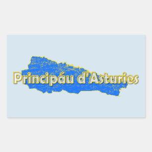 Pegatina Rectangular Asturias