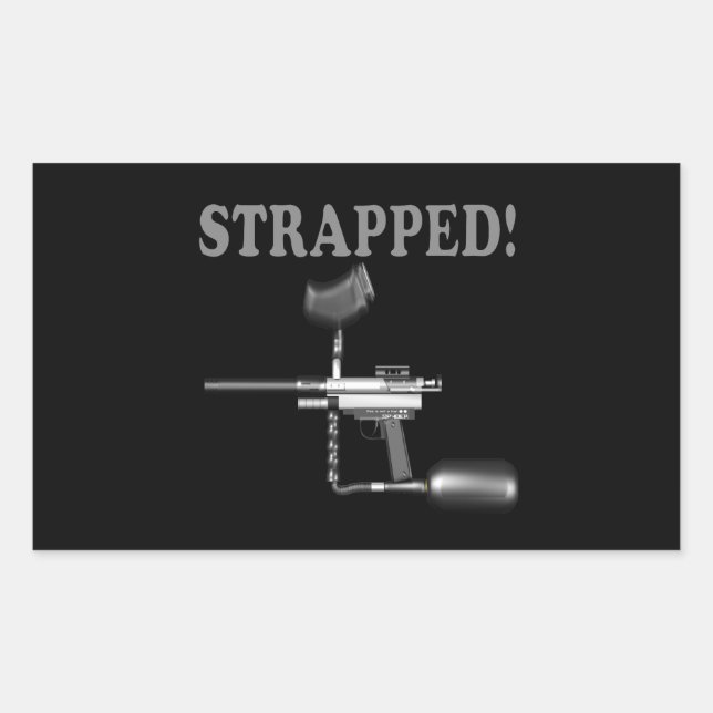 Pegatina Rectangular Atado con correa (Anverso)