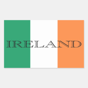 Pegatina Rectangular Ataque irlandés de la bandera irlandesa