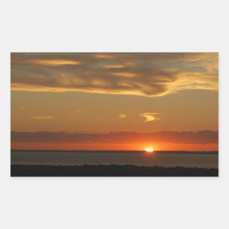Pegatina Rectangular Atardecer en la costa este