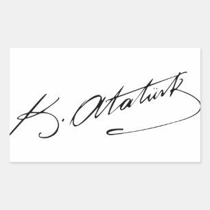 Pegatina Rectangular Ataturk