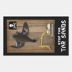 Pegatina Rectangular Athabasca Tar Sands Duck Mount