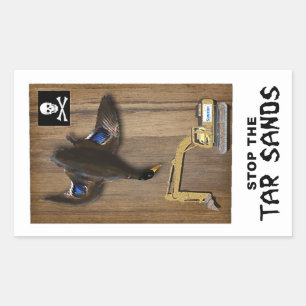Pegatina Rectangular Athabasca Tar Sands Duck Mount