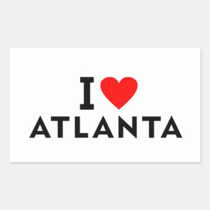 Pegatina Rectangular Atlanta Estados Unidos América EE. UU. ciudad del