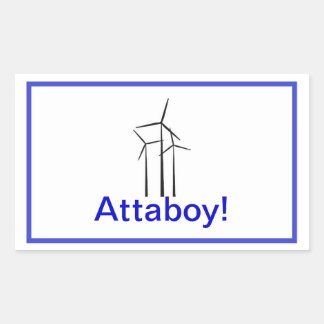 Pegatina Rectangular Atta Boy Wind Turbine