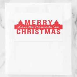 Pegatina Rectangular Audaces Árboles caídos de Navidad