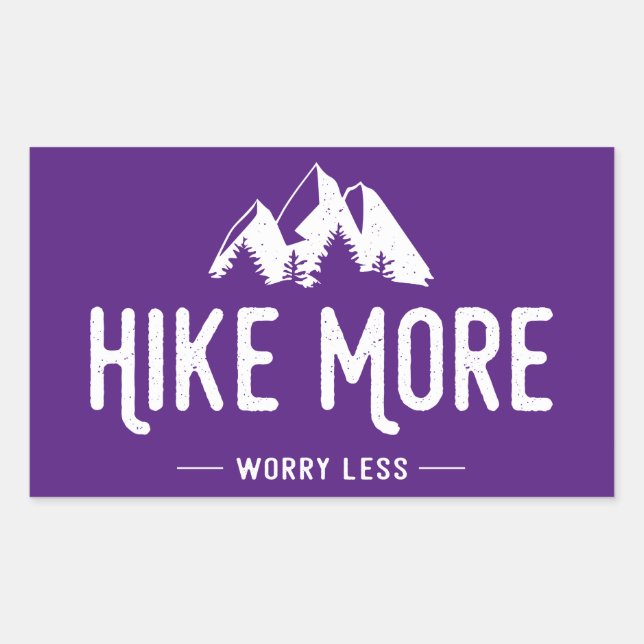 Pegatina Rectangular Aumentar la preocupación por menos (Anverso)