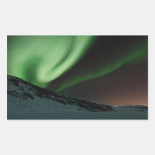 Pegatina Rectangular Aurora Borealis Noruega