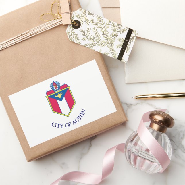 Pegatina Rectangular Austin (Texas) (Regalar)