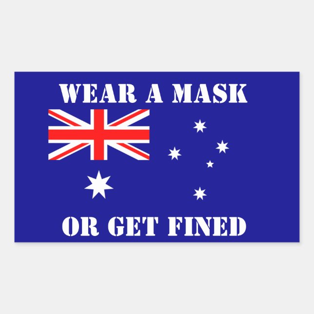 PEGATINA RECTANGULAR AUSTRALIA (Anverso)