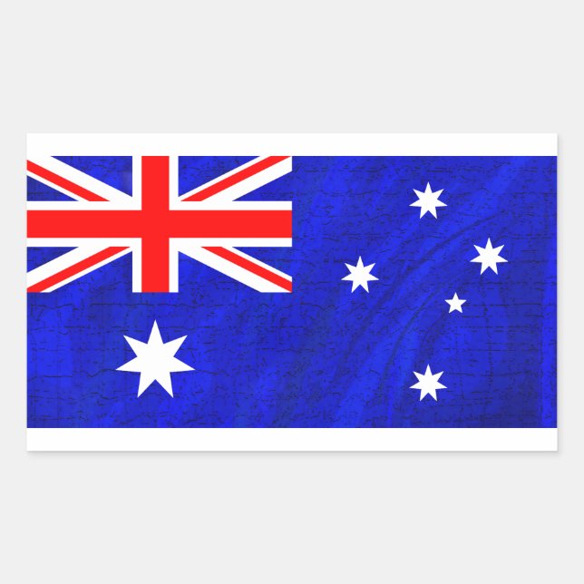 Pegatina Rectangular Australia (Anverso)