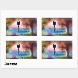 Pegatina Rectangular Autismo - Necesidades especiales de ayuda para niñ