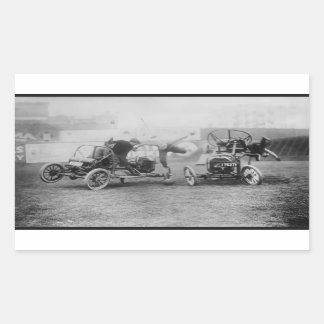 Pegatina Rectangular "Auto Polo" Deportivo de Automóviles Antiguos