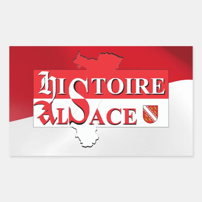 Pegatina Rectangular Autoadhesivo Historia Alsacia - Elsàss Gschicht (Anverso)