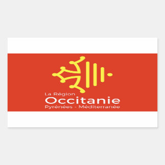 Pegatina Rectangular autoadhesivo “región Occitanie” Francia