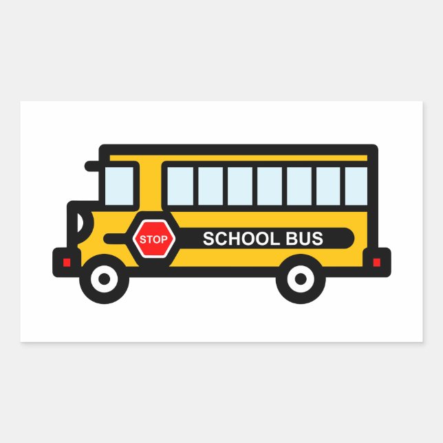 Pegatina Rectangular Autobús escolar (Anverso)