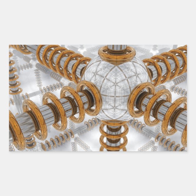 Pegatina Rectangular Automatización avanzada (Anverso)