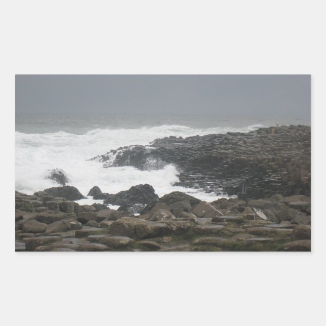 Pegatina Rectangular Autopista Gigante, Irlanda del Norte (Anverso)