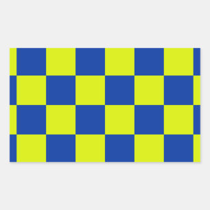Pegatina Rectangular autos de la policía europea colores cuadrados pata