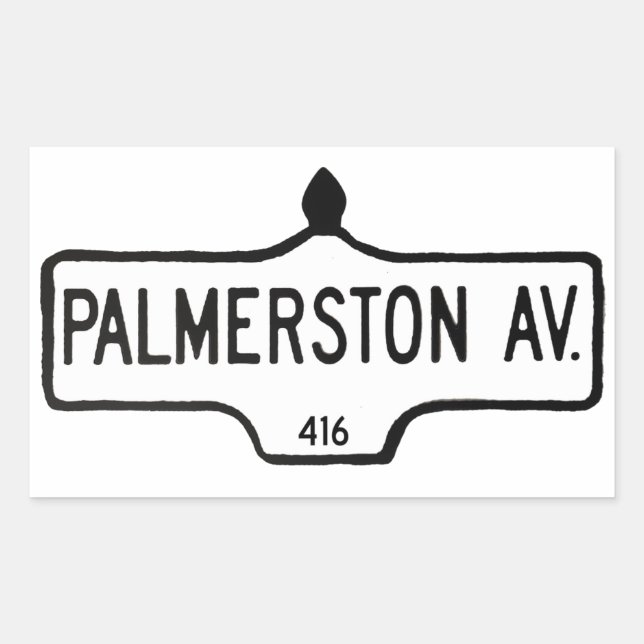 Pegatina Rectangular Avenida Palmerston (Anverso)
