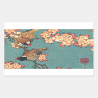 Aves flores Hokusai Arte Japonés