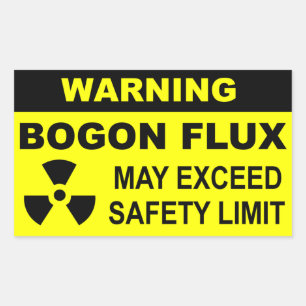 Pegatina Rectangular Aviso: Flux de Bogon